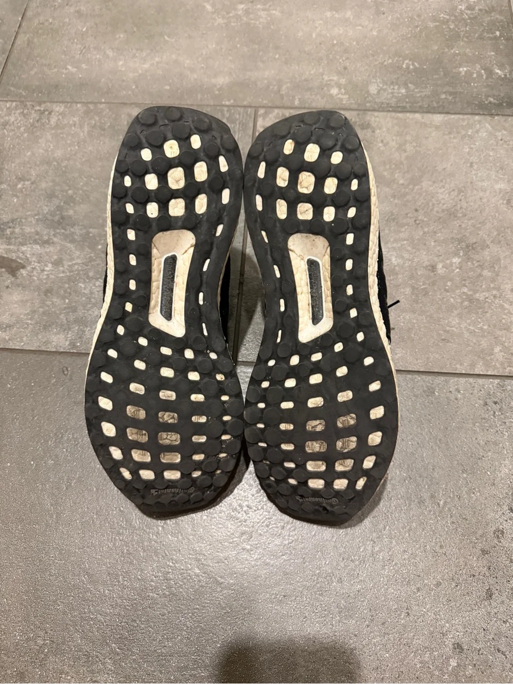 Adidas Black & White Knit Running Shoes